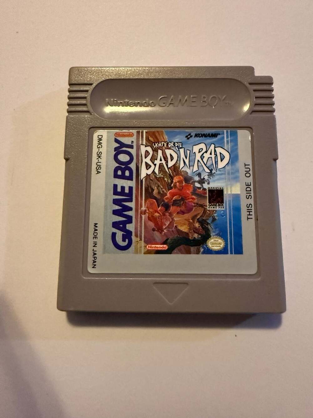 Konami Skate or Die: Bad 'N Rad Game Boy Cartridge